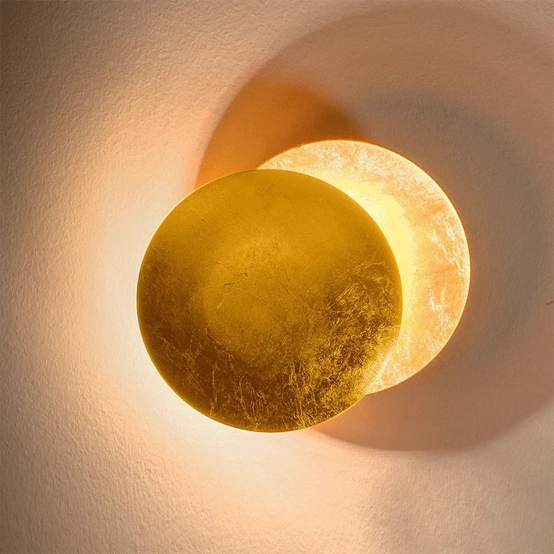 Nordic Vintage Solar Eclipse Wall Lamp – Energy-Efficient LED