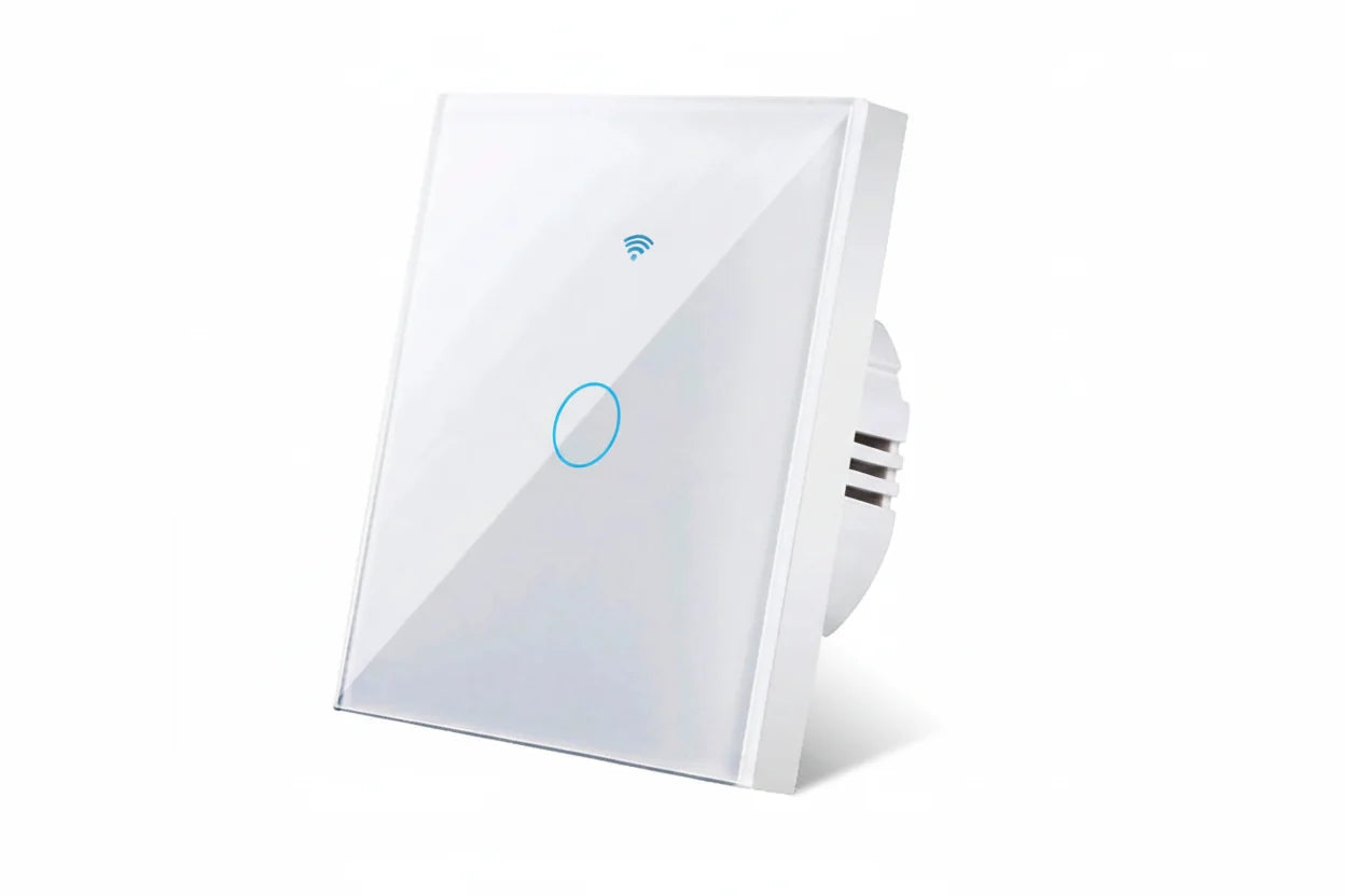 Interruptor de luz tátil WiFi inteligente — compatível com Alexa e Google Home, sem necessidade de fio neutro