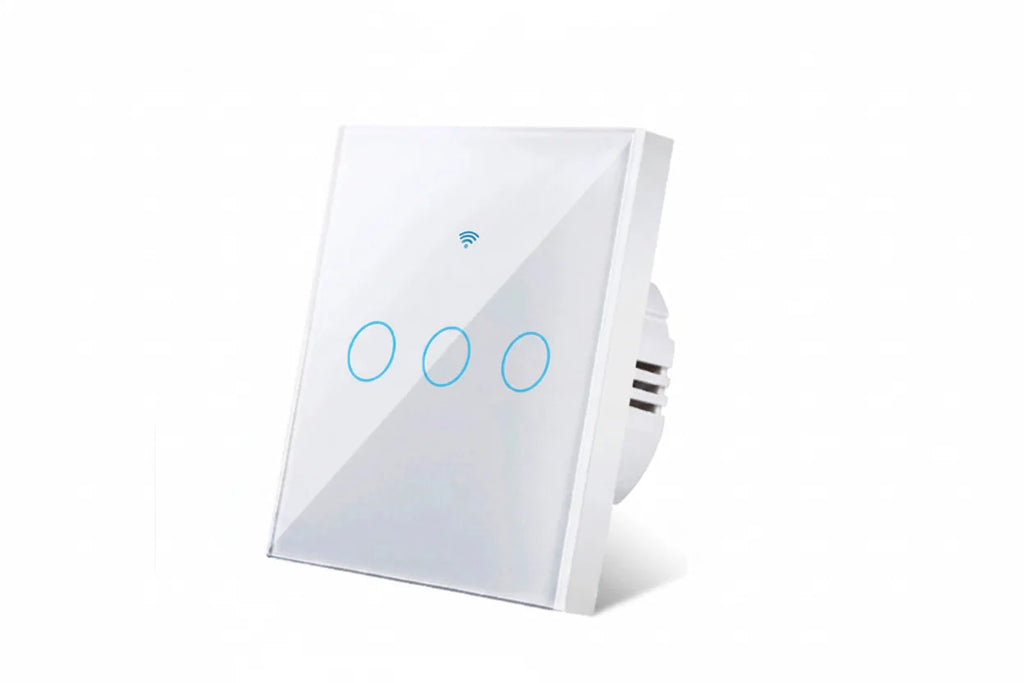 Interruptor de luz tátil WiFi inteligente — compatível com Alexa e Google Home, sem necessidade de fio neutro