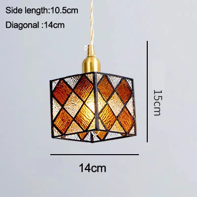 PrismCube Glass Pendant Light For Retro Style Home Decor