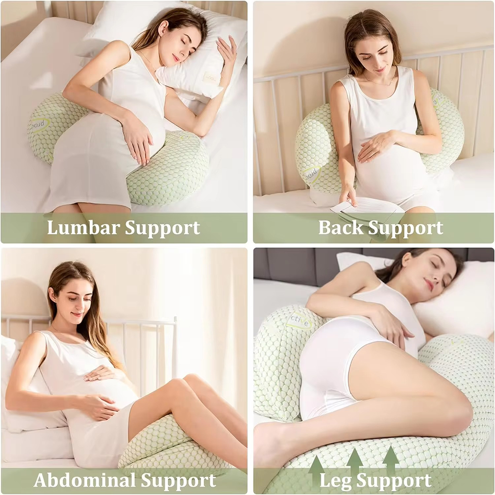 U字型妊婦用枕 - 全身の背中・お腹・腰をサポート