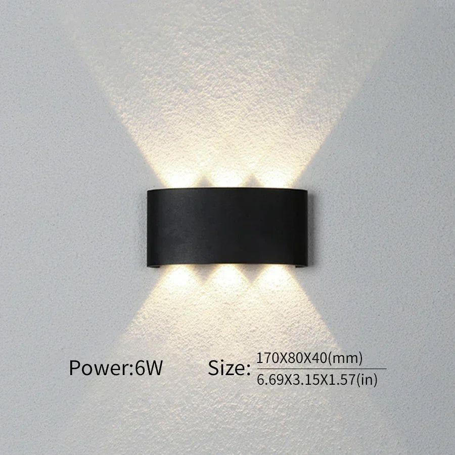 Applique murale LED moderne étanche, options de 2W à 10W
