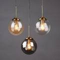 Moderne nordisk pendellampe i glas - LED-belysning med metalarmatur