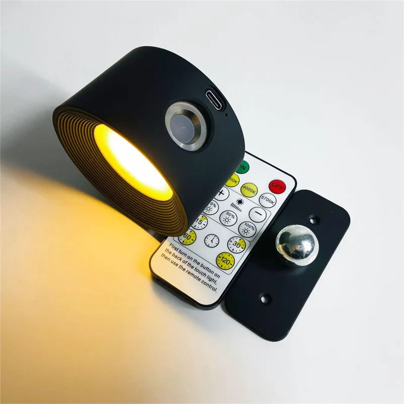 Luz de parede LED sem fios recarregável GlowBeam, ajustável a 360°