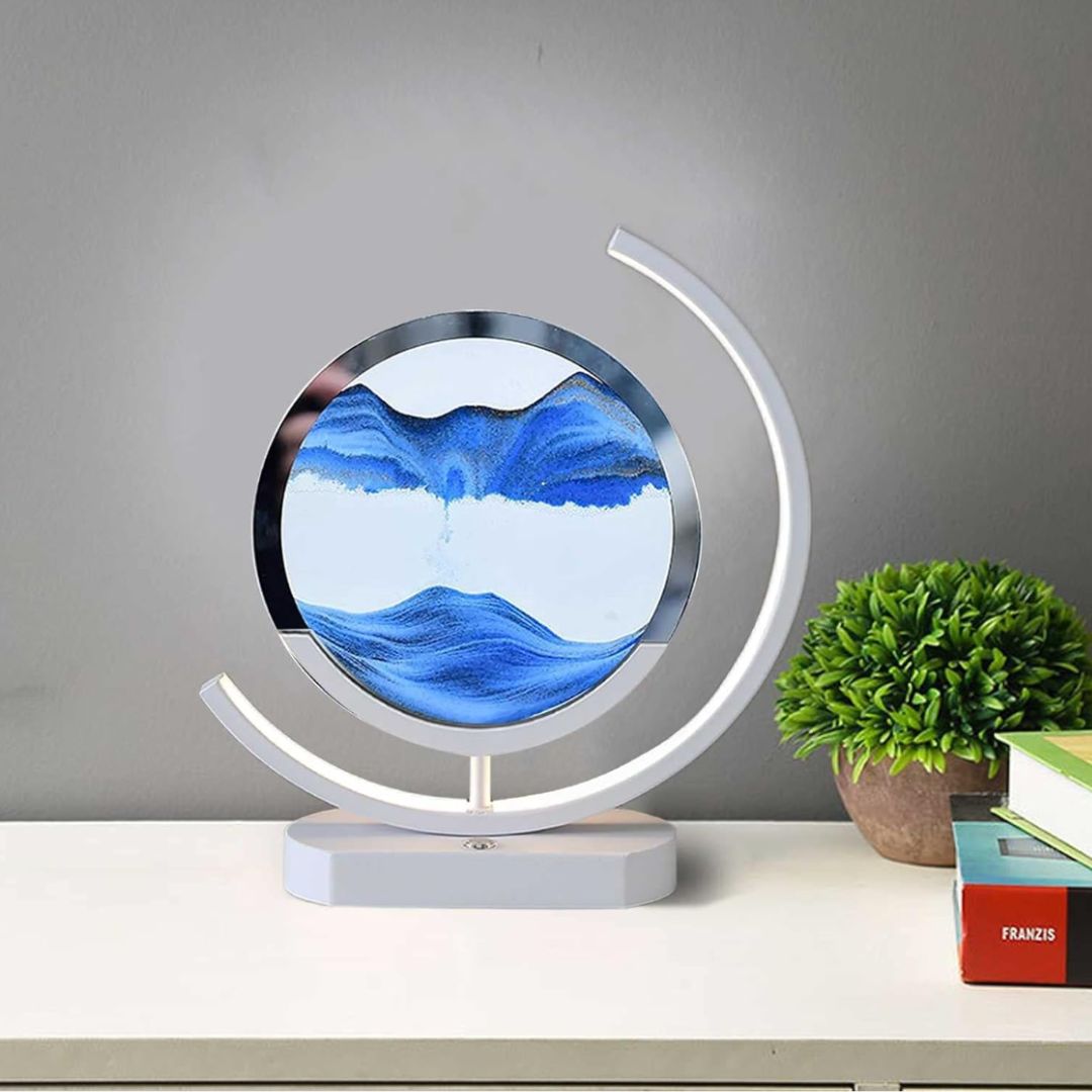Zandlandschappen uit de diepzee — verlichte zandkunst als woondecoratie