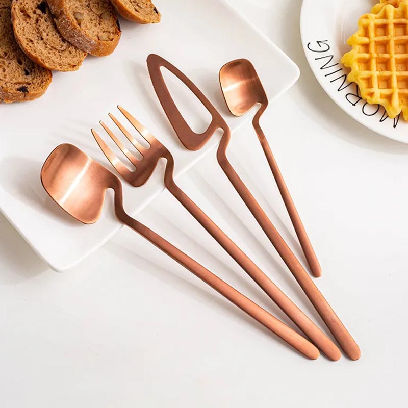 Ensemble de couverts squelette Sato — Design cuillère en acier inoxydable 304