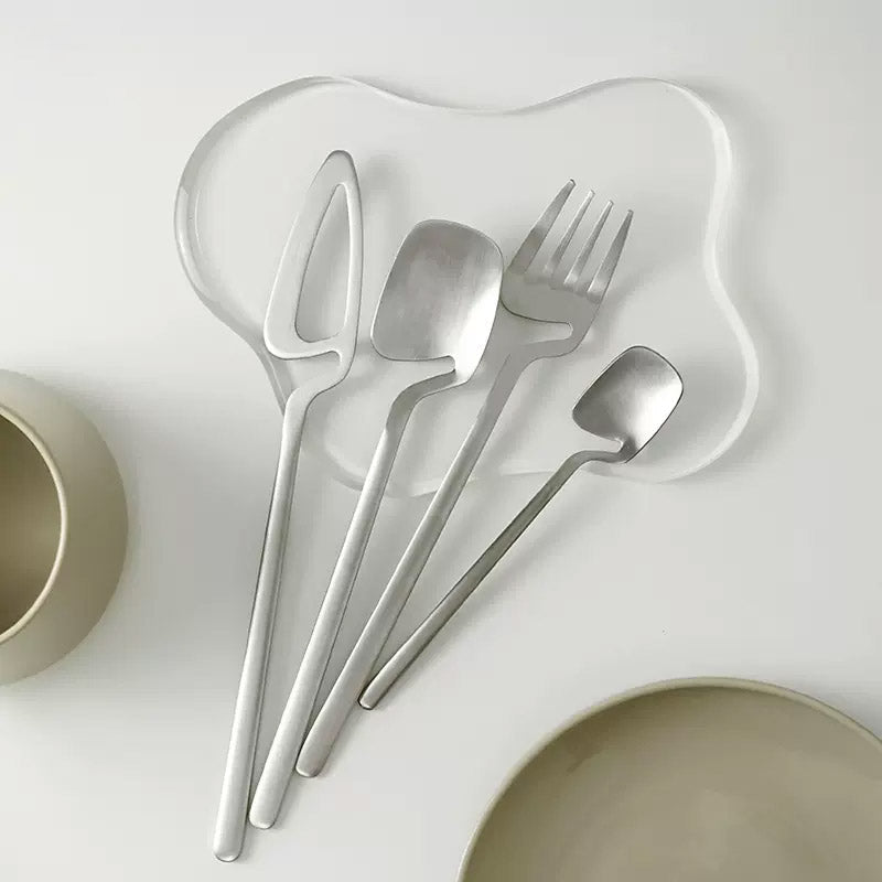 Ensemble de couverts squelette Sato — Design cuillère en acier inoxydable 304
