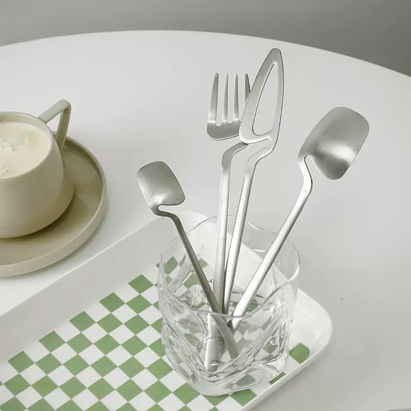 Ensemble de couverts squelette Sato — Design cuillère en acier inoxydable 304
