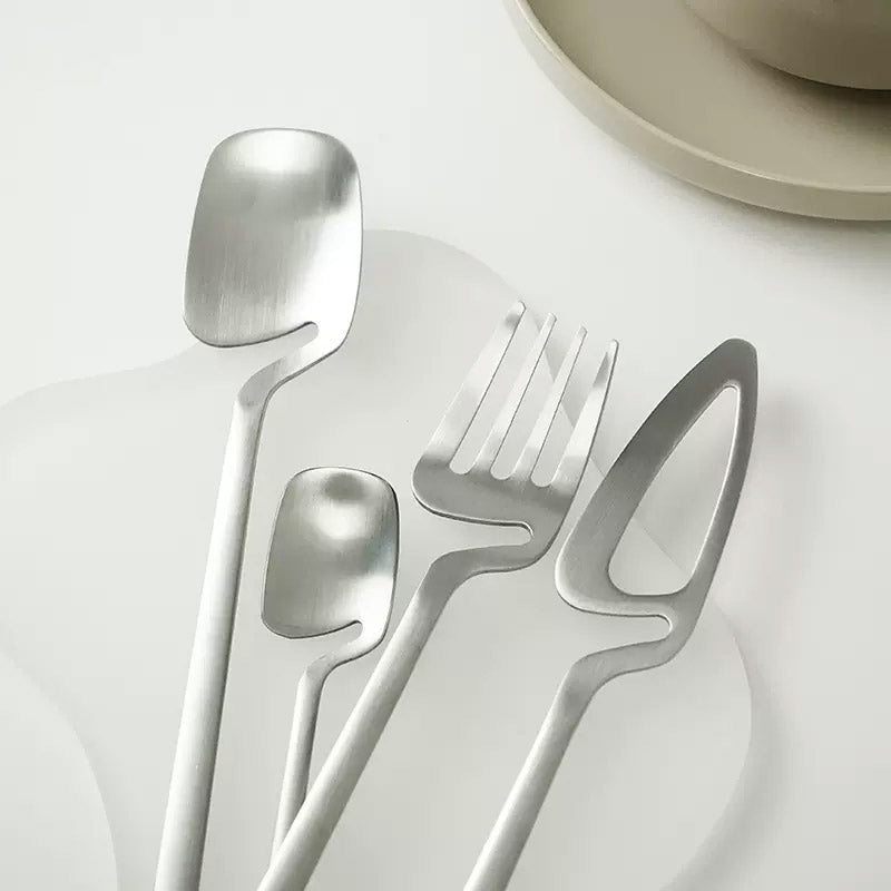 Ensemble de couverts squelette Sato — Design cuillère en acier inoxydable 304