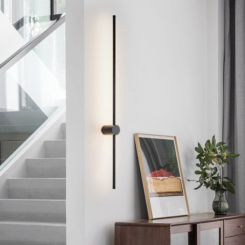 Modern minimalistisk LED-vägglampa, guld eller svart, AC85-265V