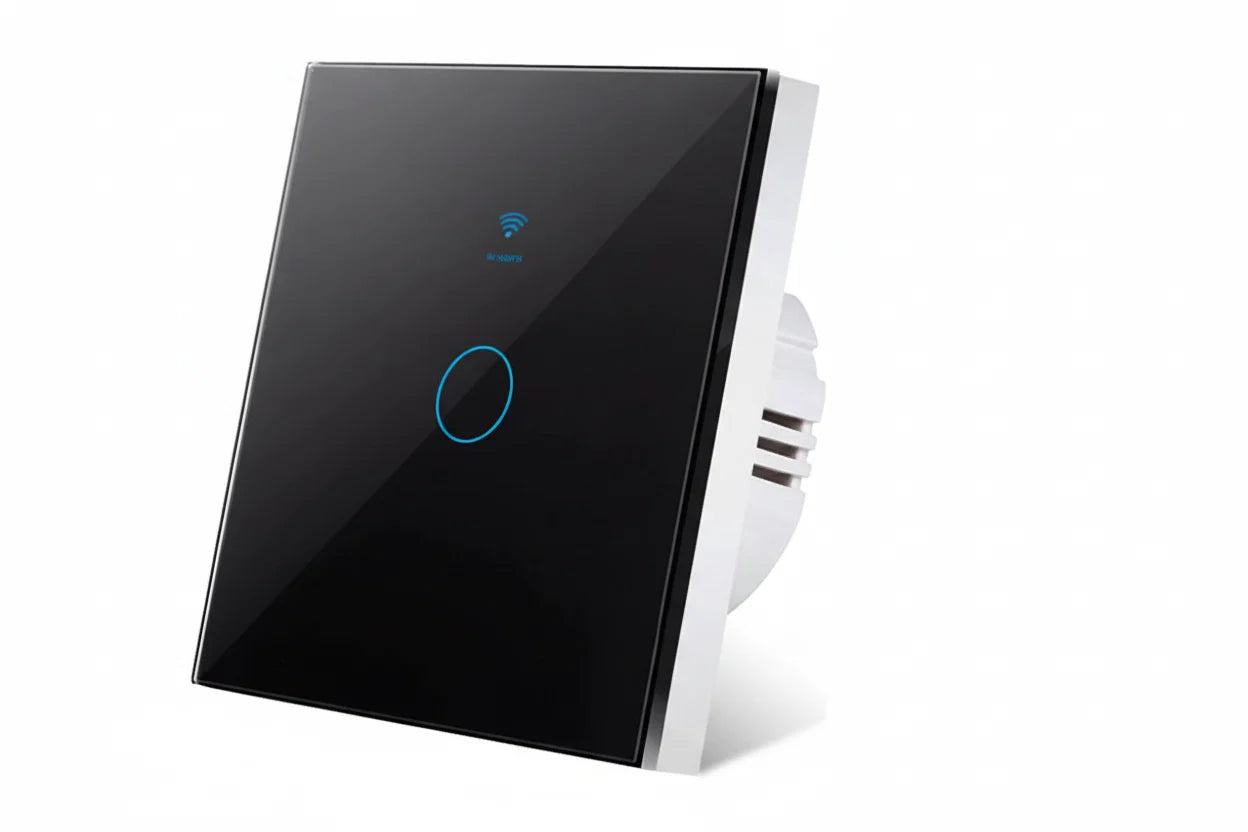 Interruptor de luz tátil WiFi inteligente — compatível com Alexa e Google Home, sem necessidade de fio neutro