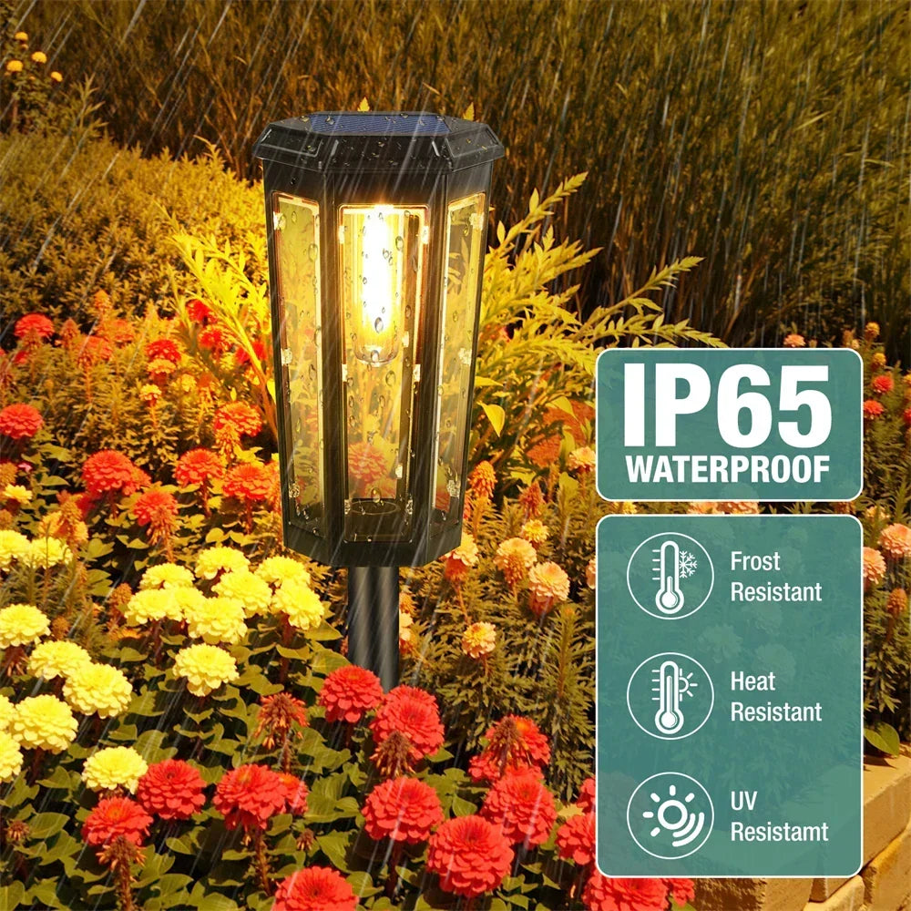 Lampade solari impermeabili da vialetto — Lanterne LED da giardino