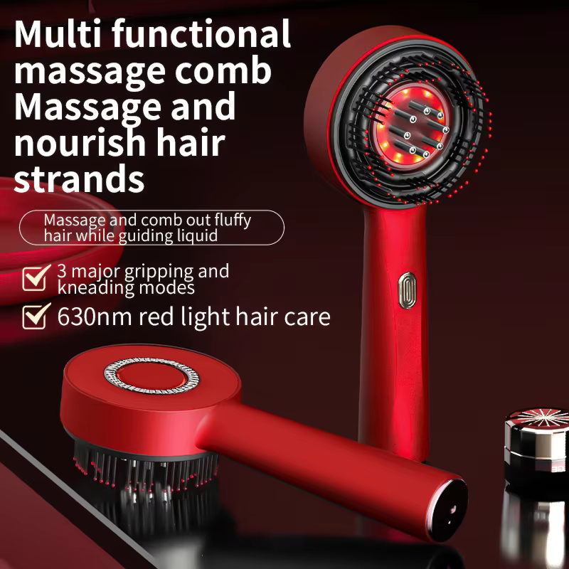 Pente de terapia capilar com luz vermelha — Tratamento para o crescimento do cabelo