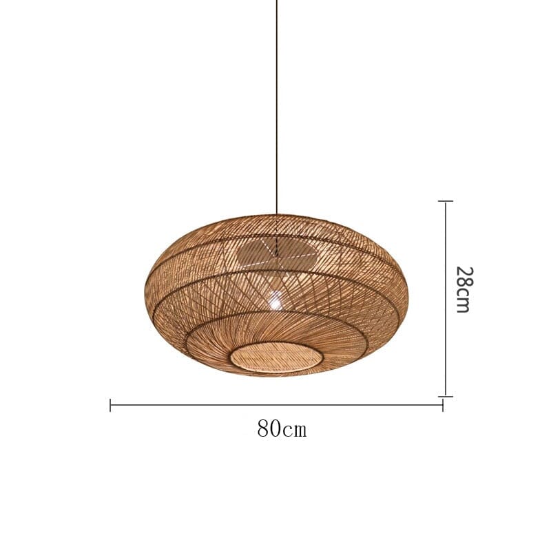 Zarela Rattan Pendant Lamp With LED Glow Adjustable Ceiling Light
