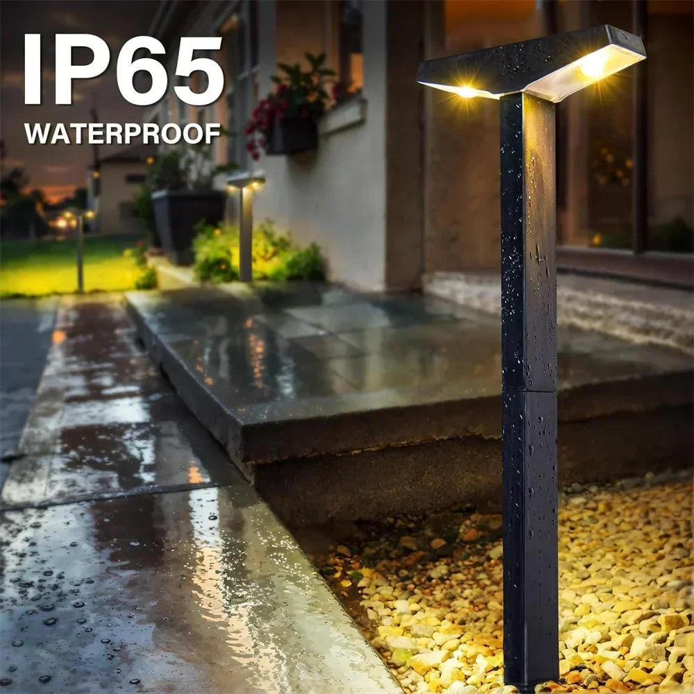 Lampade solari LED da vialetto — Lampade impermeabili per paesaggi esterni