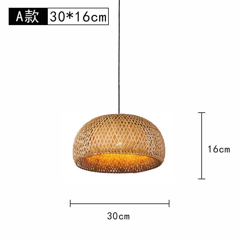 Russel retro hanglamp van bamboe - moderne hanglamp