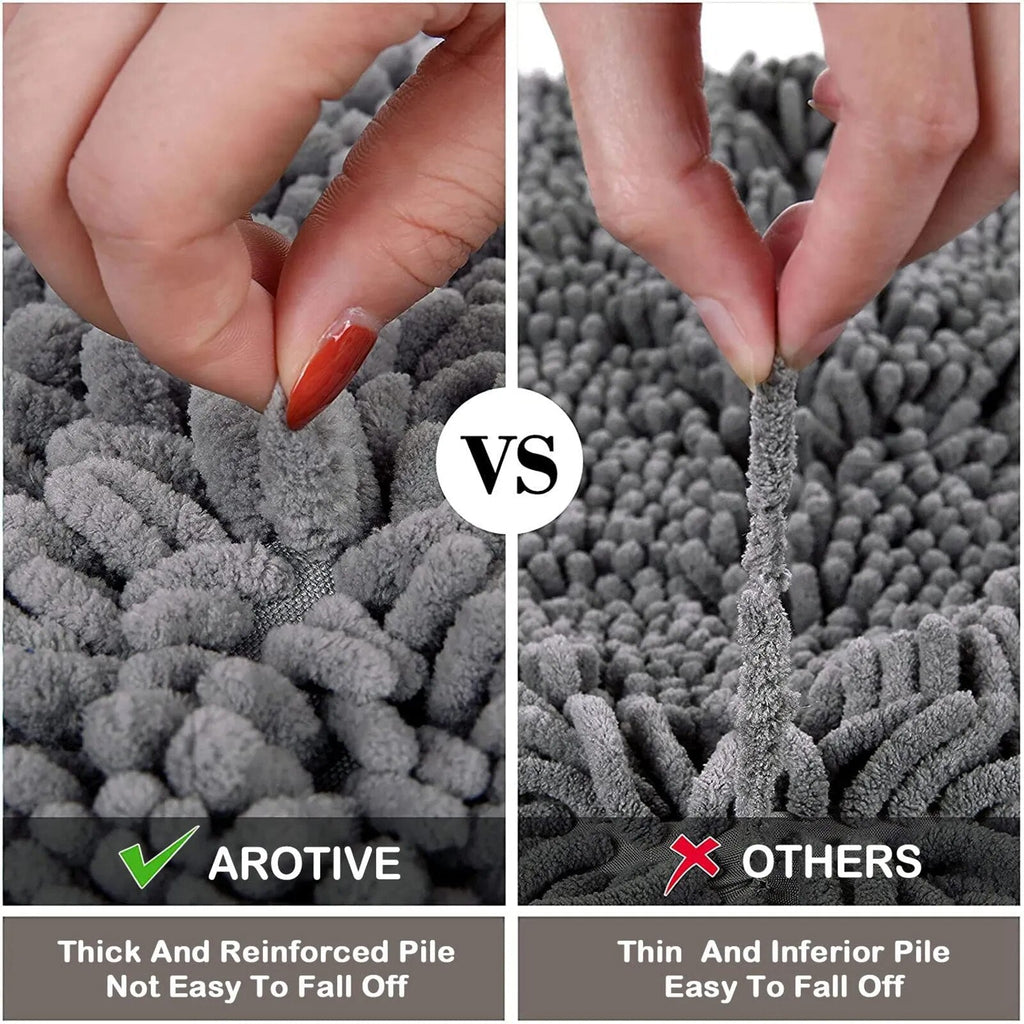 AquaNest Thick Absorbent Bath Mat — Secure Non-Slip Backing