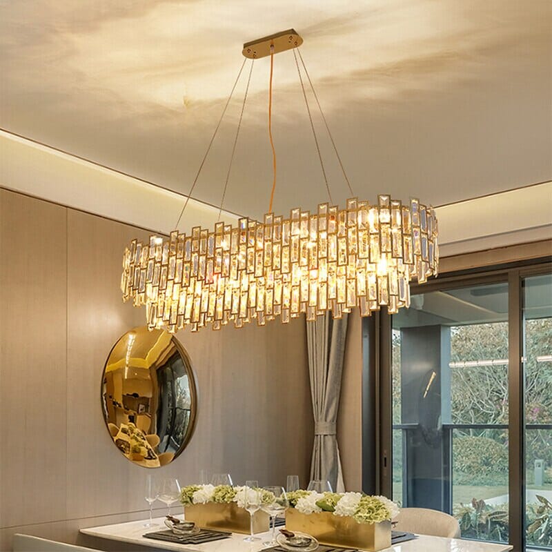 Lucienne Chandelier — Postmodern Golden Crystal Pendant Light