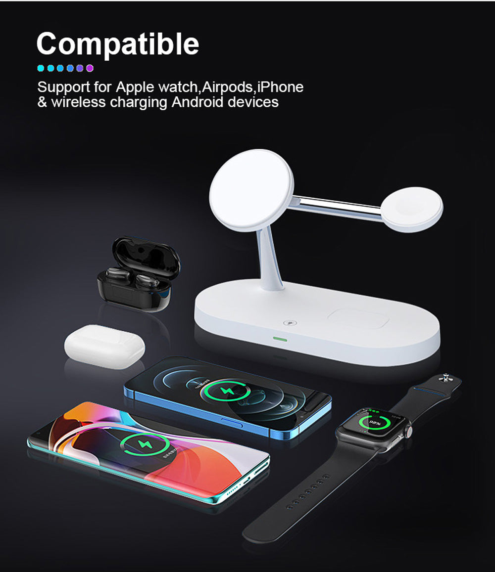 5-in-1 magnetische Ladestation — Nachtlicht, MagSafe-kompatibel