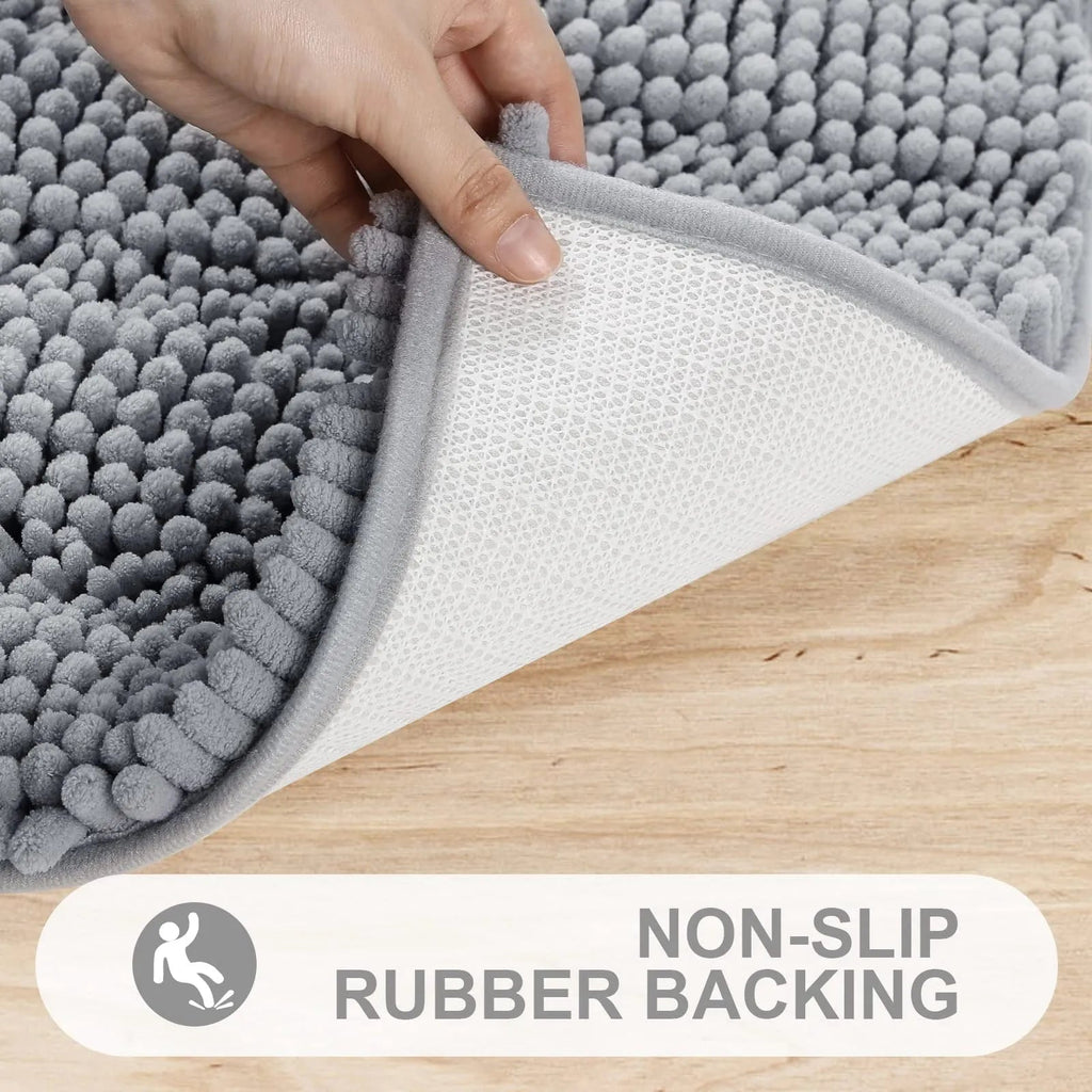 AquaNest Thick Absorbent Bath Mat — Secure Non-Slip Backing