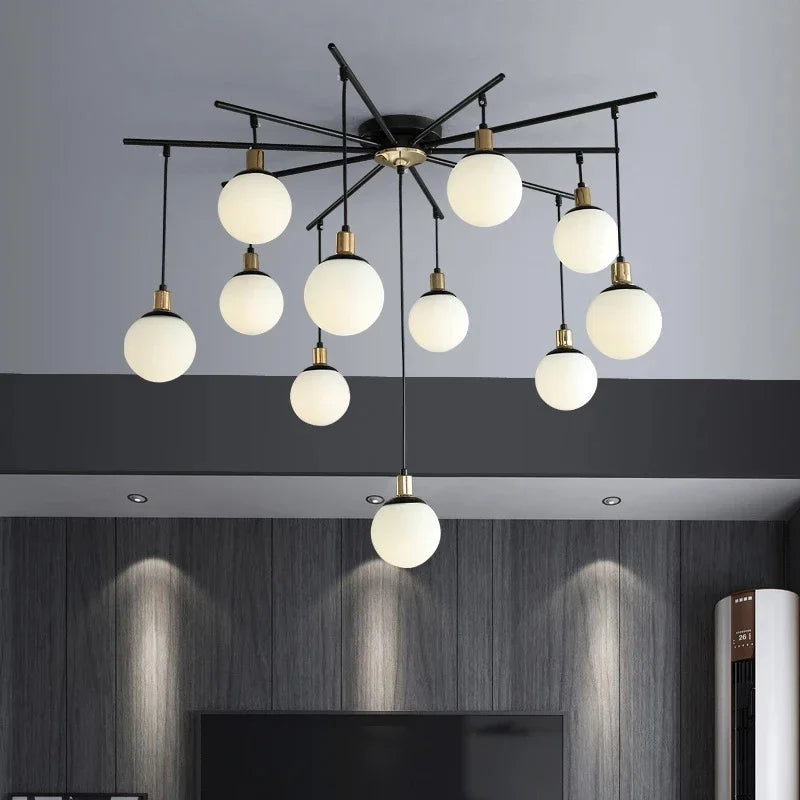 Virelle LED Glass Chandelier With Postmodern Style For Living Room