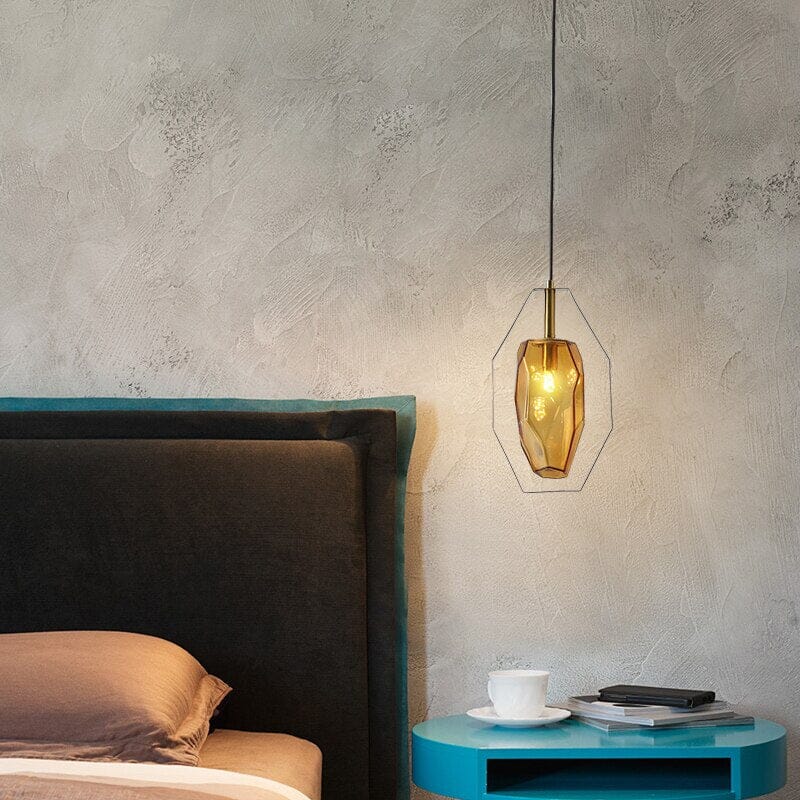 LyraLuxe Hängeleuchte modern für Innenräume mit Glas und Eisen