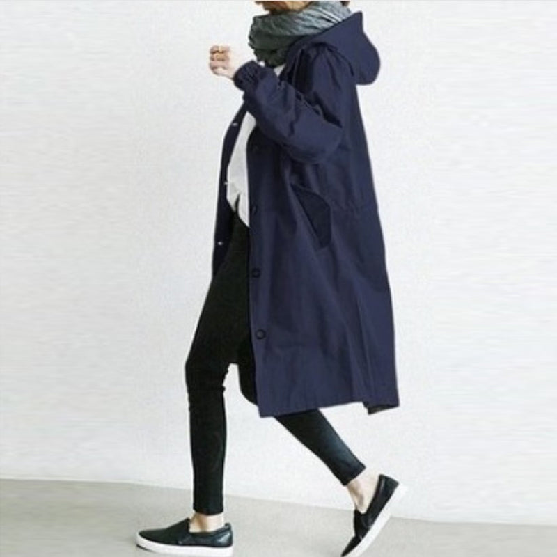 EleganCoat Women's Long Trench Coat Jacket — Stylish Fall Layer