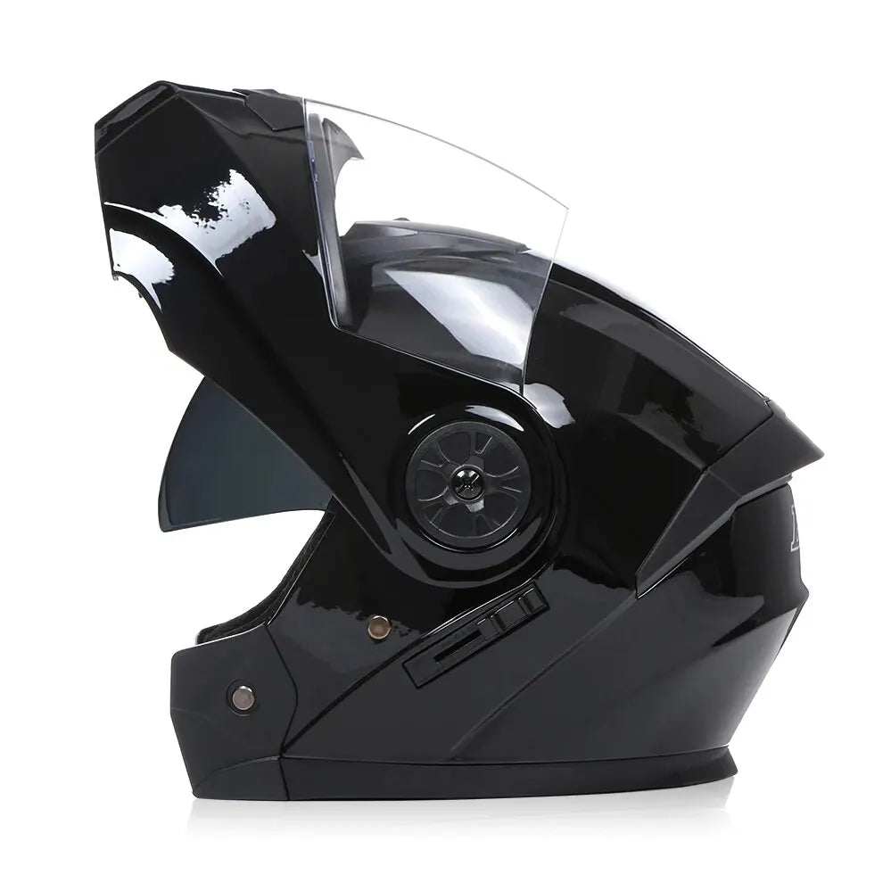 Modular Flip-Up Motorcycle Helmet — DOT-Certified, Dual Visor