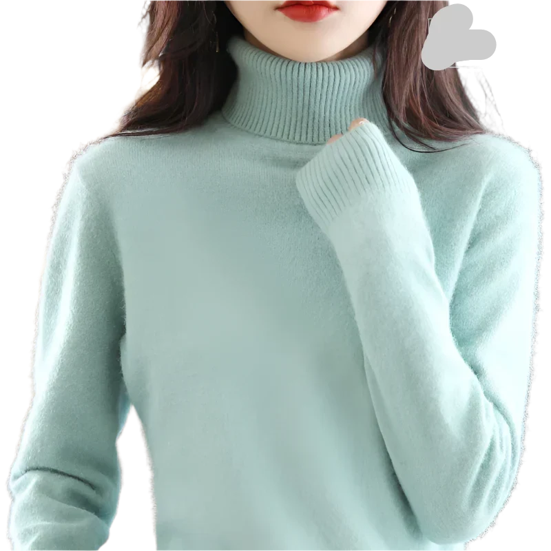 Jersey de cuello alto Sinead de punto japonés, 100% cachemira, para mujer