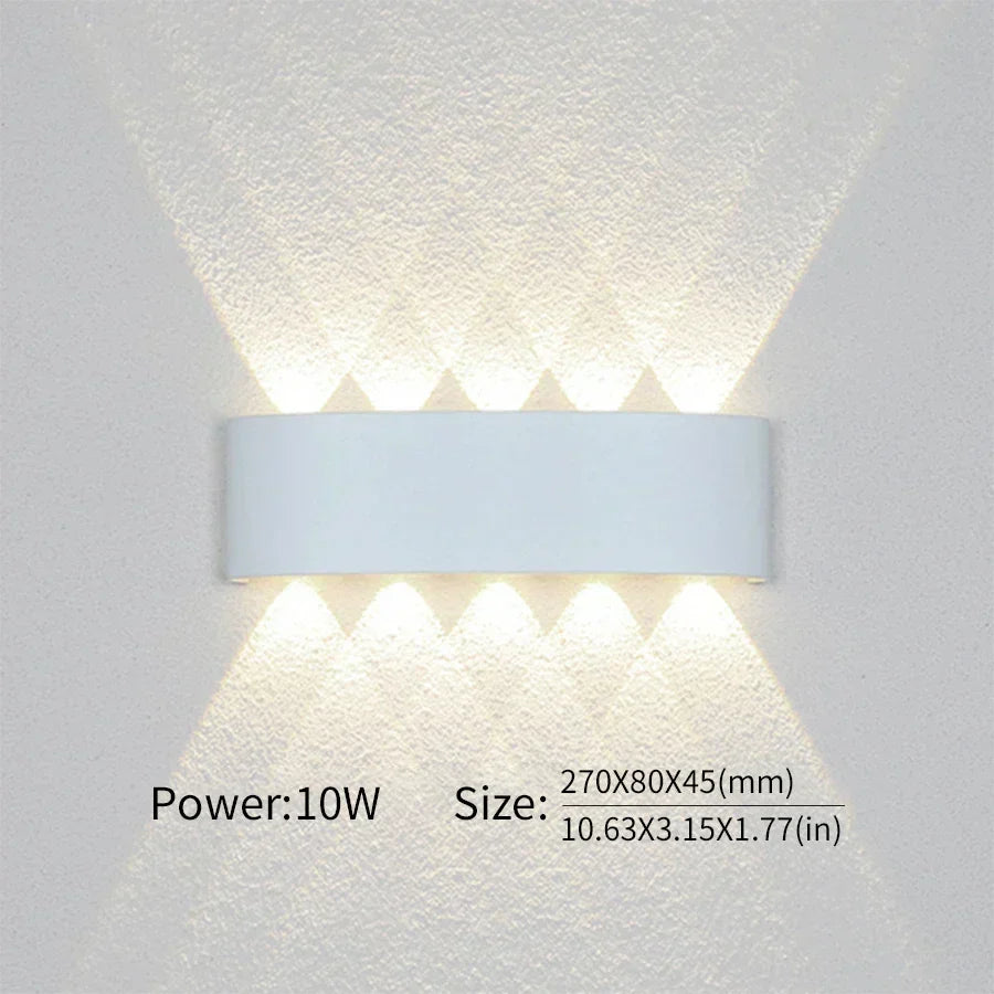 Applique murale LED moderne étanche, options de 2W à 10W