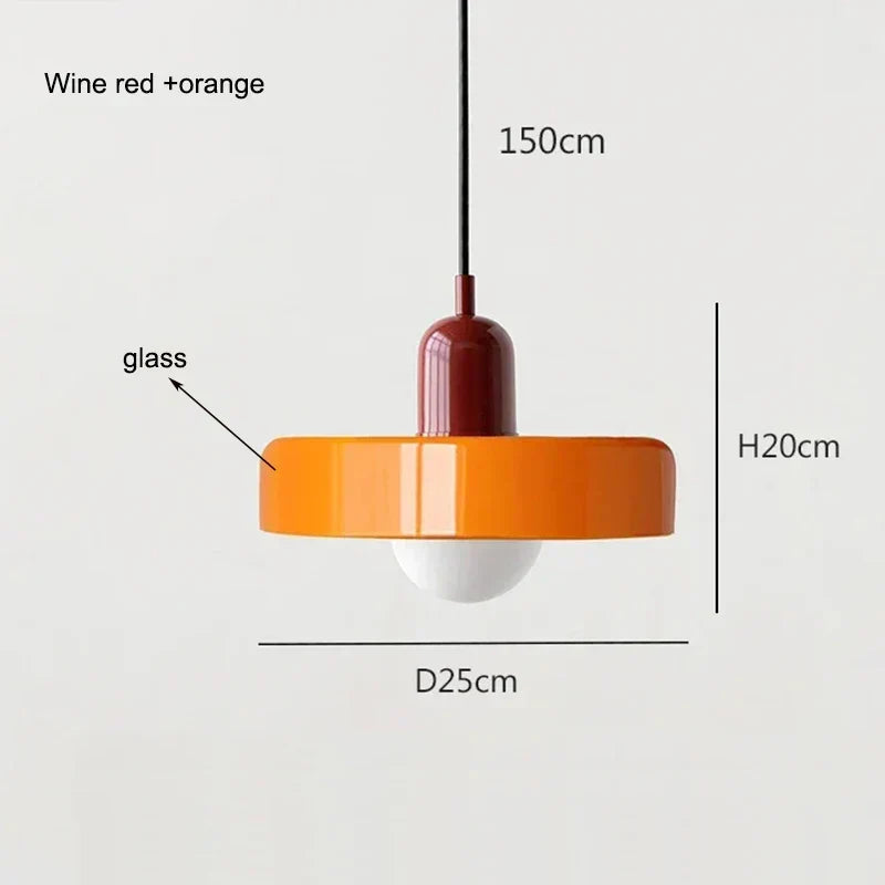 Lampadario retrò nordico in vetro — Lampada regolabile in altezza