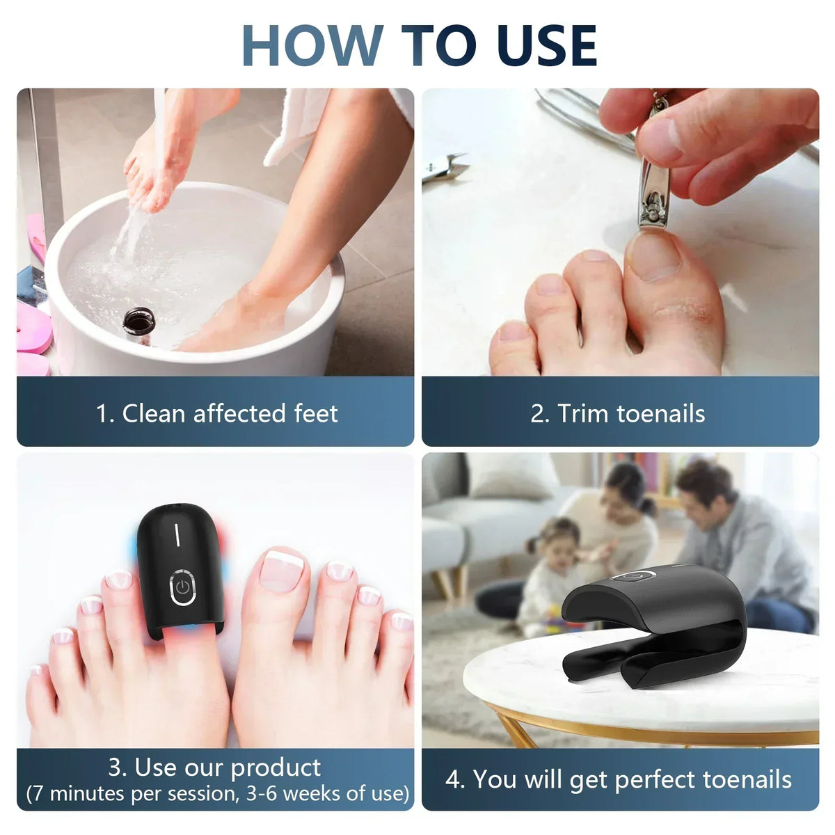 Anti-Fungal Toenail Laser Therapy Machine — Portable USB Charge