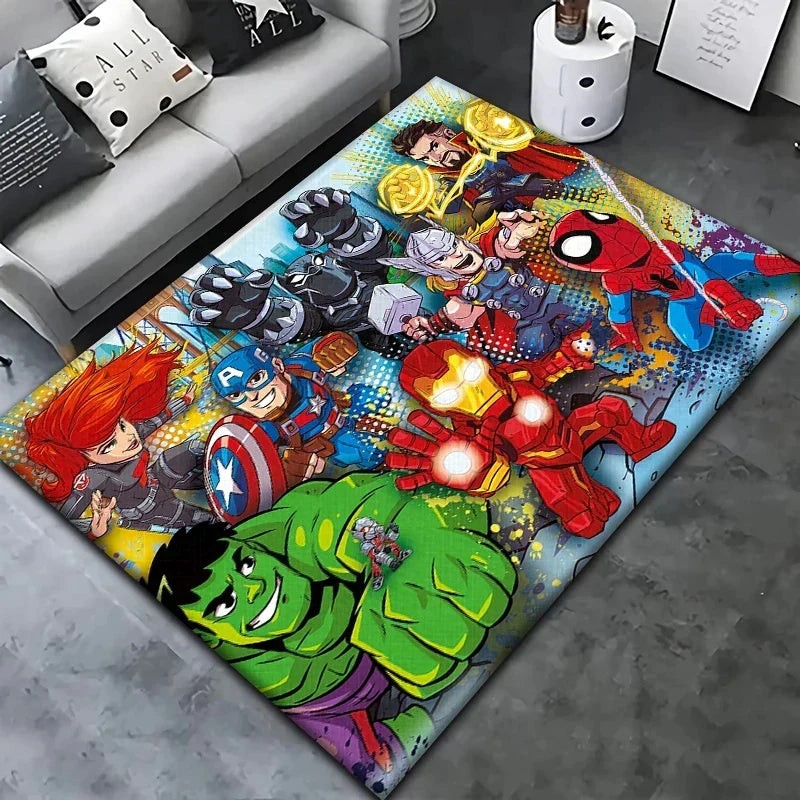 Saras Marvel-matta för barn - mjuk, färgstark och slitstark rumsmatta