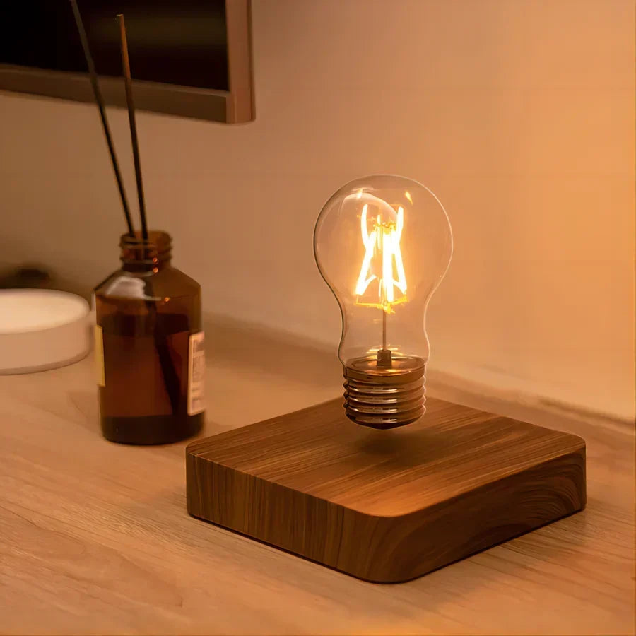 Magnetic Levitation Lamp — Floating LED Bulb, Tri-Color Touch Control