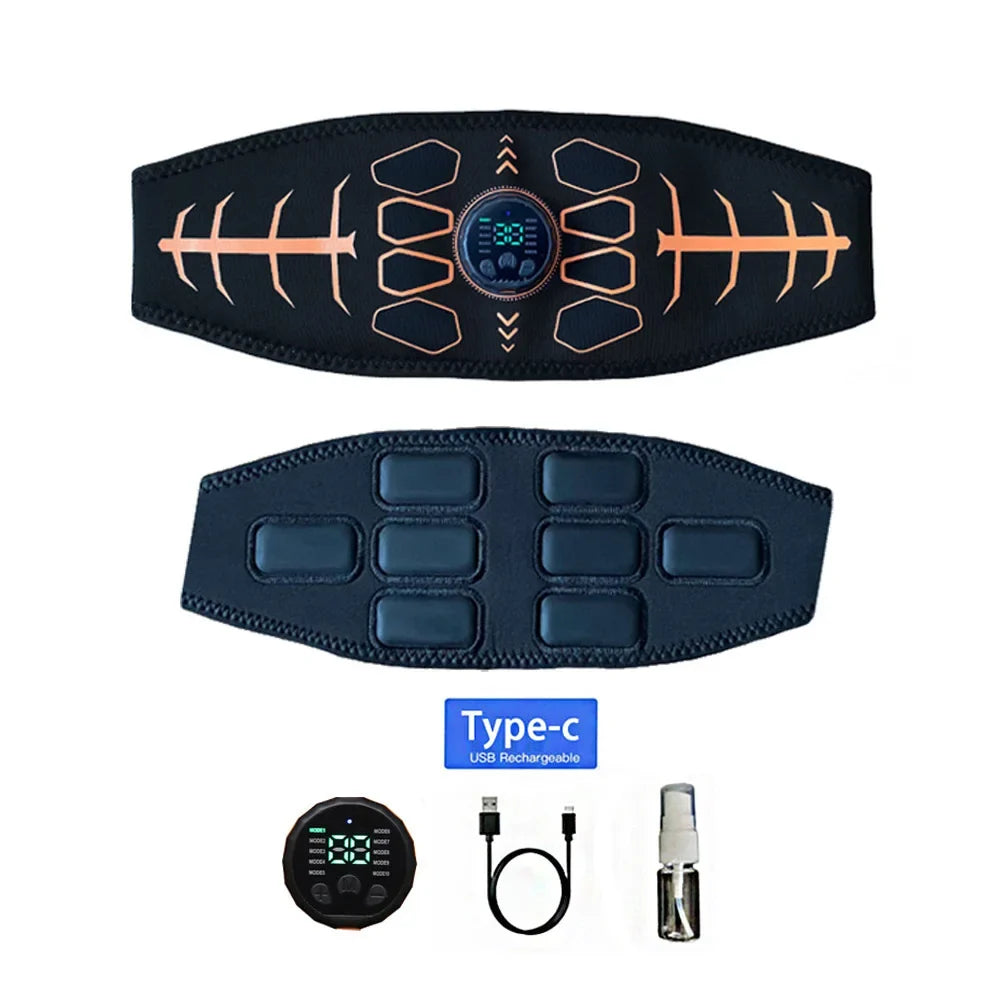 Abdominal Toning Belt — 10 Exercise Modes, 30 Intensity Levels