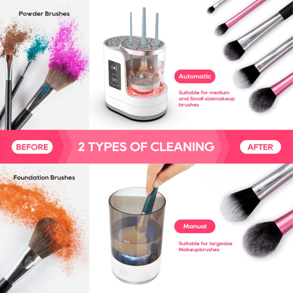 Rechargeable Electric Makeup Brush Cleaner — Fast Deep-Cleaning Device