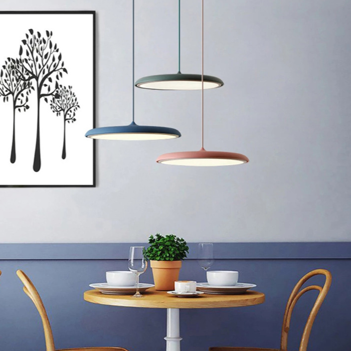Scandinavian LED Pendant Light – Minimalist Hanging Light for Kitchen and Modern Interiors, 30 cm Diameter, Energy-Efficient Design 3