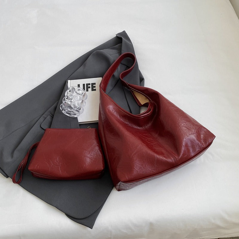 Distressed Scarlett Vintage Tote — Matching Set of Two