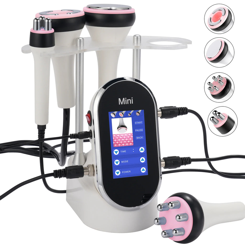 4-in-1超音波キャビテーション・RFボディコンター機器 — EMSサポート＆バキューム