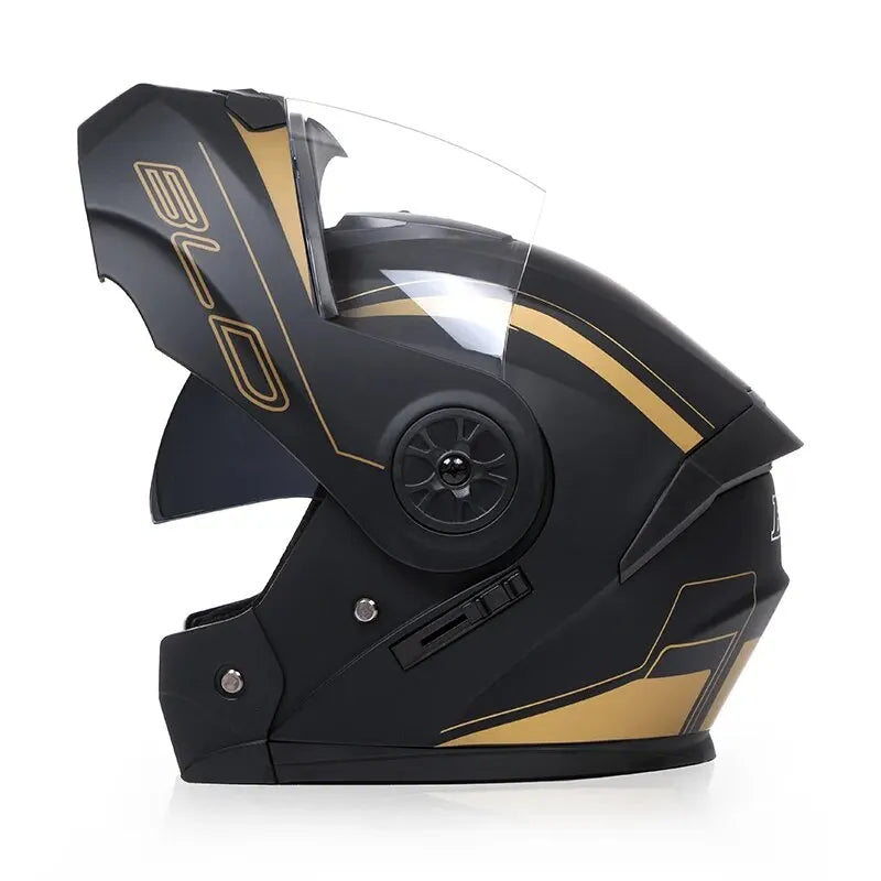 Modular Flip-Up Motorcycle Helmet — DOT-Certified, Dual Visor