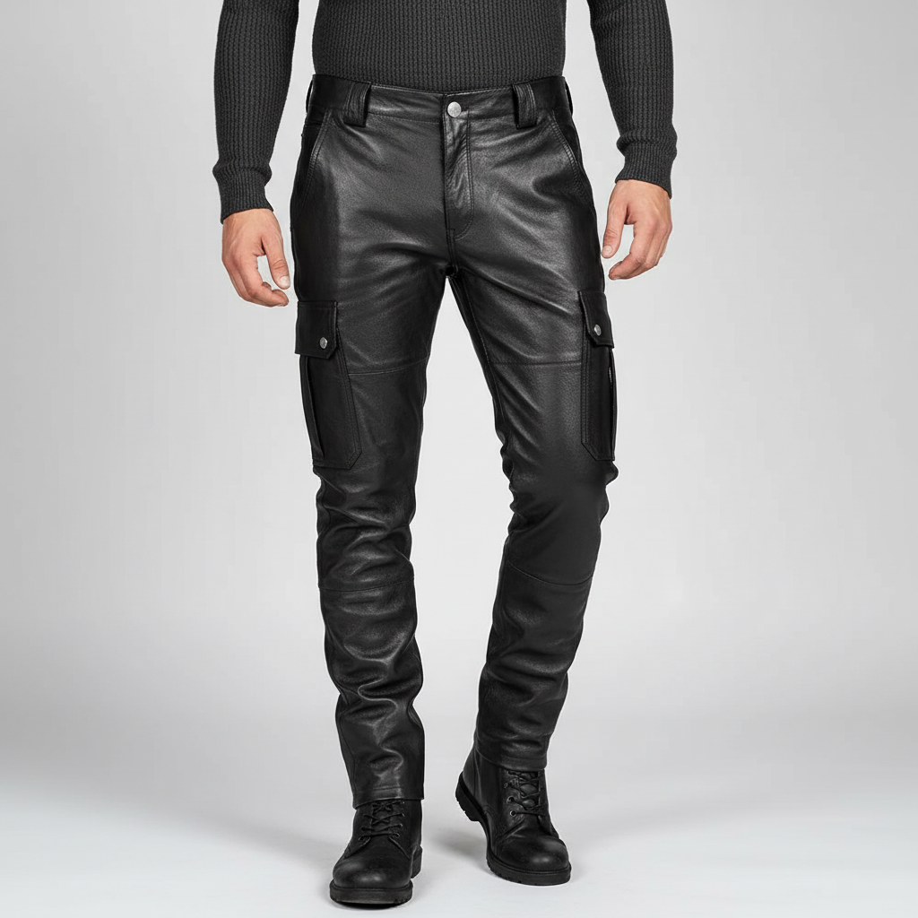 Daryl Narrow Leather Motorcycle Trousers