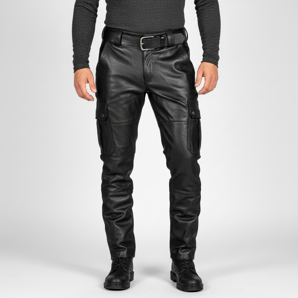 Daryl Narrow Leather Motorcycle Trousers