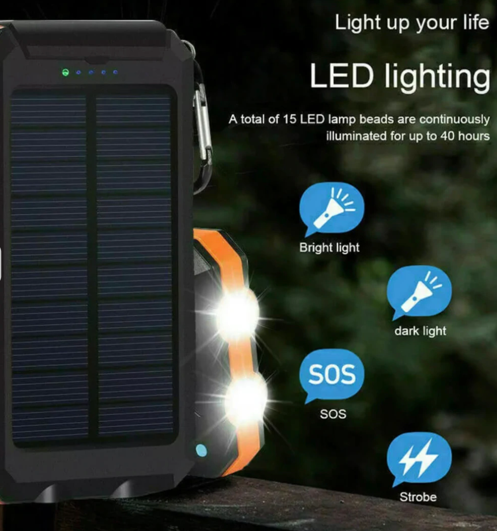 SolarCharge Elite 防水モバイルバッテリー — 持ち運び用充電パック