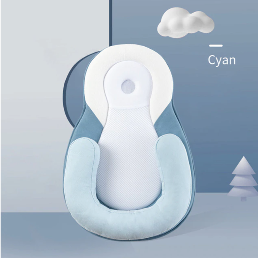 مهد أطفال محمول Baby Nest — دعم لتجنب تسطح الرأس