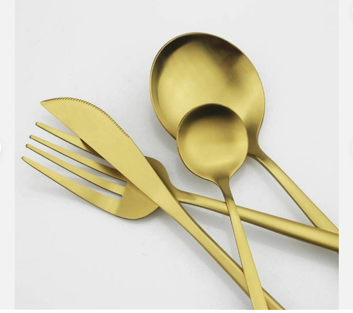 Modern Minimalist Flatware Set — Sleek Clean Design