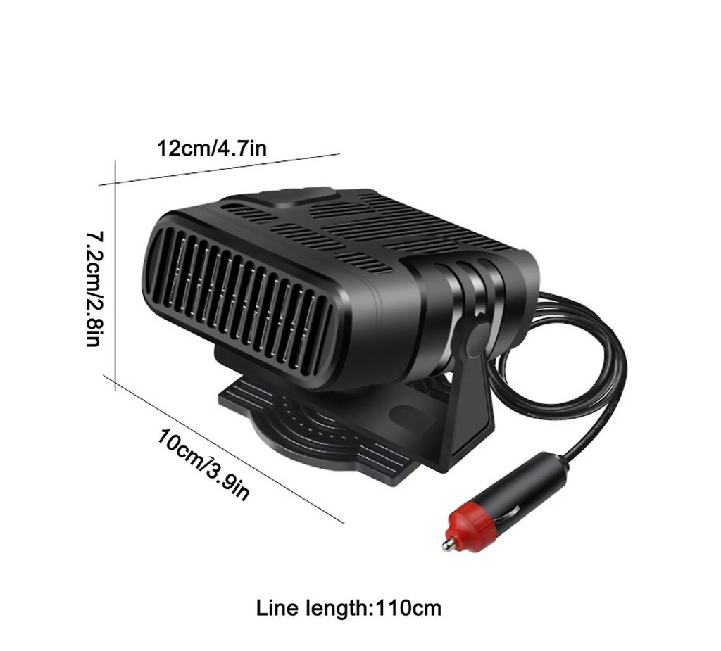 Aquecedor e desembaciador automóvel de alto desempenho, 12V 120W — 2 velocidades