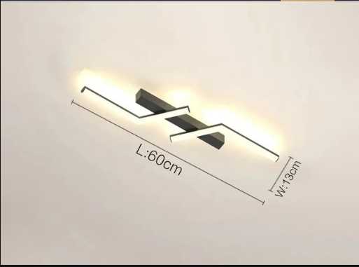 SleekGlow LED-loftlampe med linjer — elegant minimalistisk design