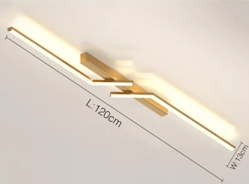 SleekGlow LED-loftlampe med linjer — elegant minimalistisk design
