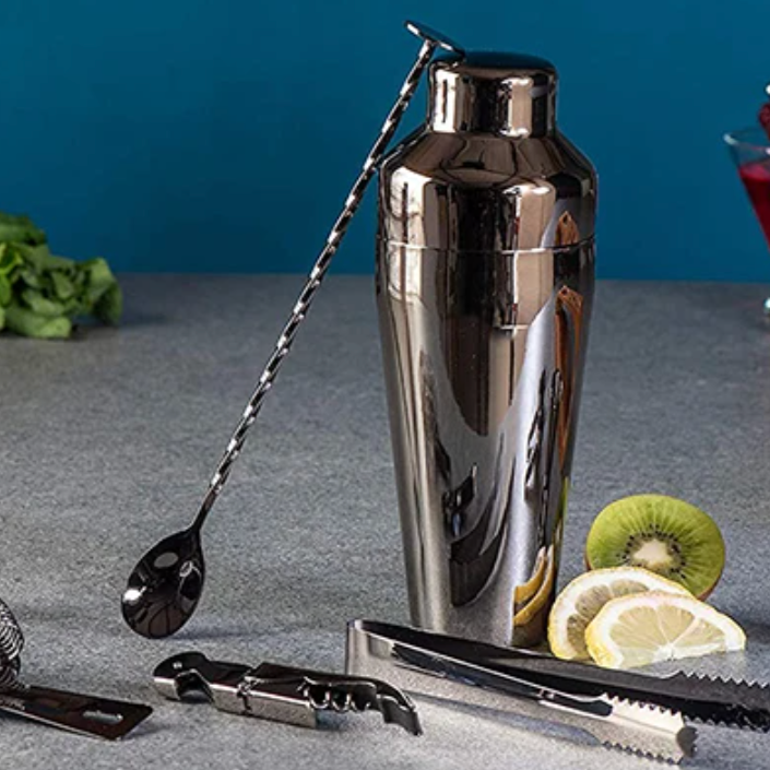 Metallic Bar Set — Complete Cocktail Mixing Tool Collection