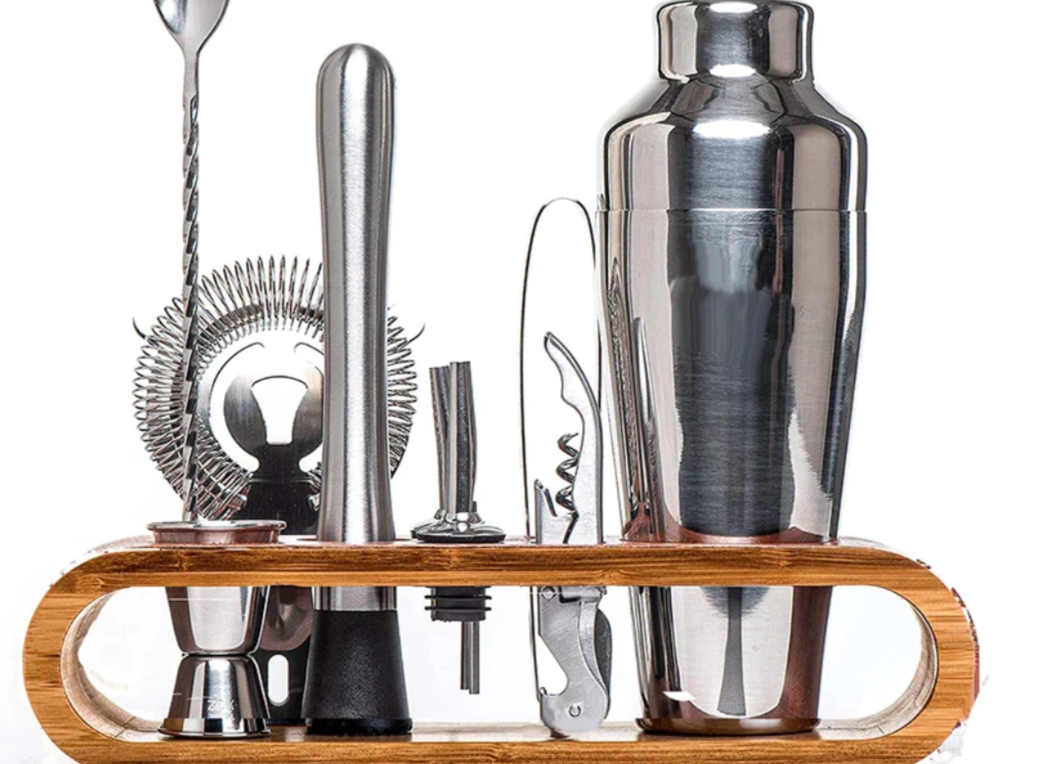 Metallic Bar Set — Complete Cocktail Mixing Tool Collection